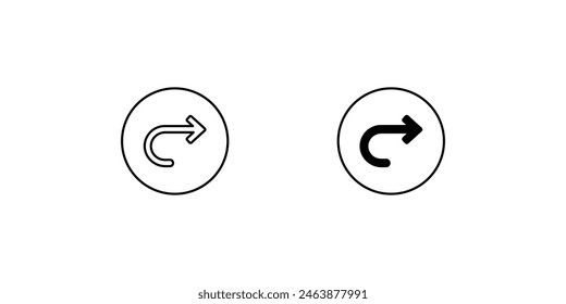 redo icon with white background vector stock illustration