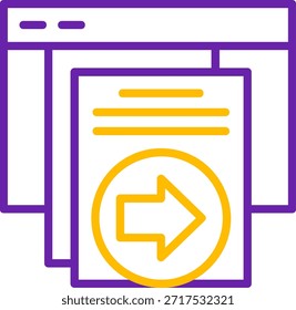 Rehacer Line Línea de Vector de dos colores Diseño de icono de Vector de dos colores