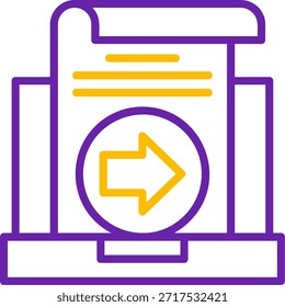 Rehacer Line Línea de Vector de dos colores Diseño de icono de Vector de dos colores