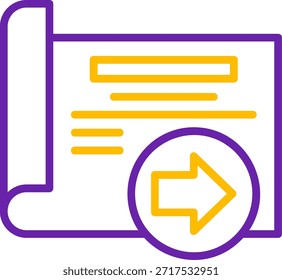 Rehacer Line Línea de Vector de dos colores Diseño de icono de Vector de dos colores