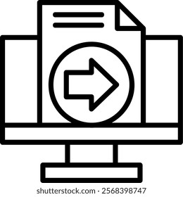 Redo Line Vector Icon Design