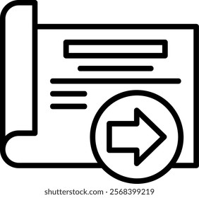 Redo Line Vector Icon Design