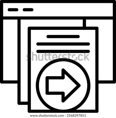 Redo Line Vector Icon Design