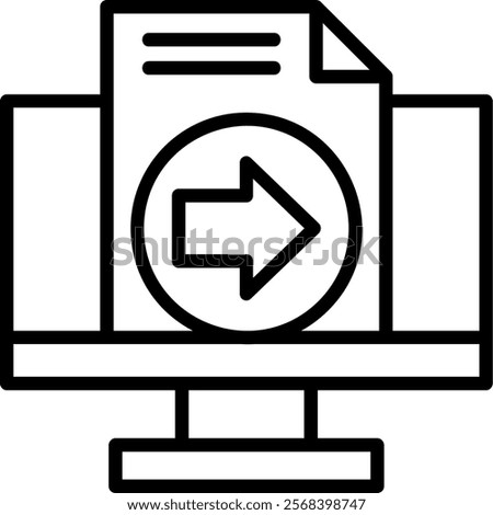 Redo Line Vector Icon Design