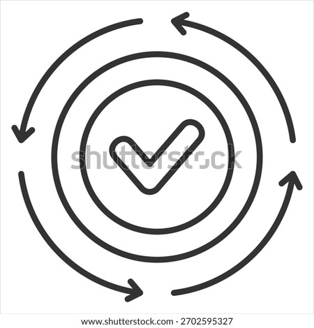 Redo Outline Icon Vector Illustration