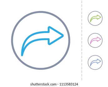 Redo - Round Stroke Buttons. A simple vector icon.