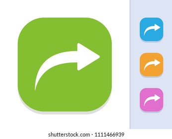 Redo - Square Glyph Buttons. A simple vector icon.