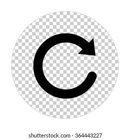 redo symbol  - black vector icon