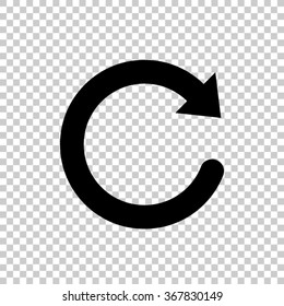 redo symbol  - black vector icon