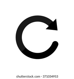 redo symbol  - black vector icon