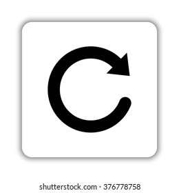 redo symbol  - black vector icon