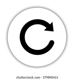 redo symbol -  black vector icon