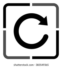 redo symbol -  black vector icon