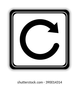 redo symbol -  black vector icon