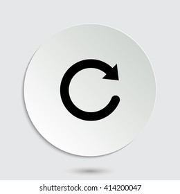 redo symbol - black vector icon  with shadow
