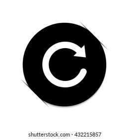redo symbol   black vector icon