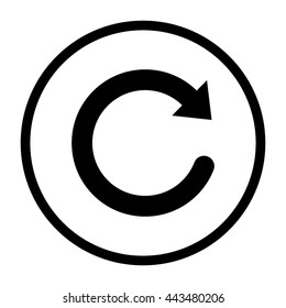 redo symbol  - black vector icon