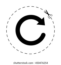 redo symbol -  black vector icon