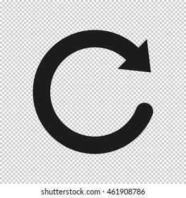 redo symbol  - black vector icon