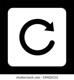 redo symbol  - black vector icon