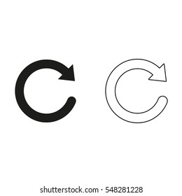 redo symbol  - black vector icon