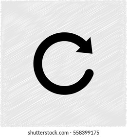 redo symbol  - black vector icon