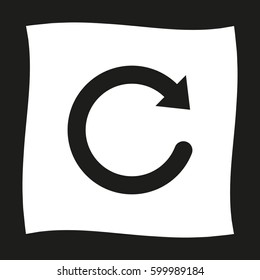 redo symbol  - black vector icon