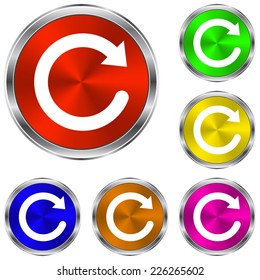 redo symbol  icon - vector glossy colourful buttons