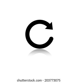 redo symbol  with shadow