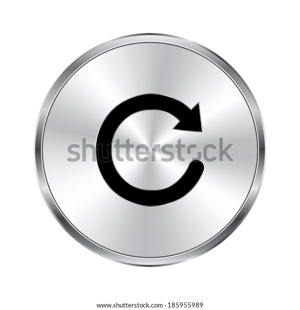 Redo Symbol Vector Brushed Metal Button Stock Vector (Royalty Free ...