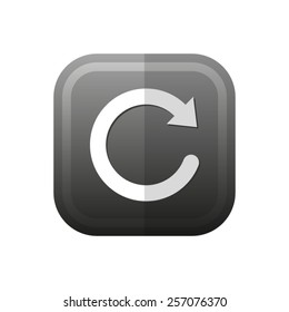 redo symbol - vector icon, flat design