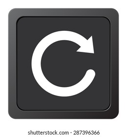  redo symbol - vector icon on a grey button