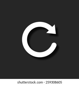  redo symbol  - vector icon with shadow