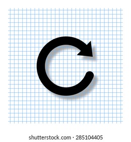 redo symbol - vector icon with shadow
