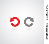 redo and undo symbol on gray background 