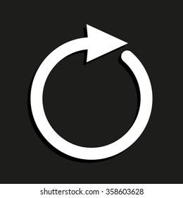 redo -  vector icon with shadow