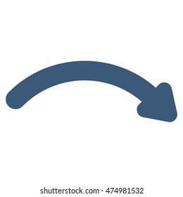 Redo vector icon. Style is contour flat icon symbol, blue color, white background.