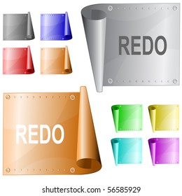 Redo. Vector metal surface.