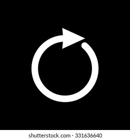 redo - white vector icon