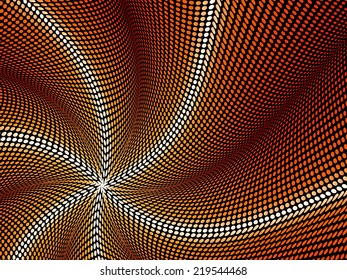 Red-orange background with the effect of the color halftone.