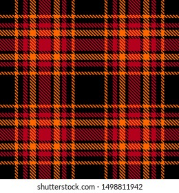 Red,Orange and Black Tartan Plaid Scottish Seamless Pattern. Texture from tartan, plaid, tablecloths, shirts, clothes, dresses, bedding, blankets and other textile.