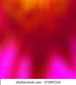 Red,orange and pink polygonal illustration with triangle. Geometric background.
