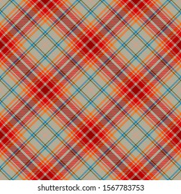 Red,Orange,Gray and Blue Tartan Plaid Scottish Seamless Pattern. Texture from tartan, plaid, tablecloths, shirts, clothes, dresses, bedding, blankets and other textile.