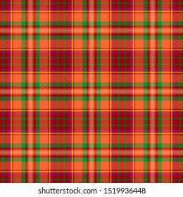 Red,Orange,Green and Yellow Tartan Plaid Scottish Seamless Pattern. Texture from tartan, plaid, tablecloths, shirts, clothes, dresses, bedding, blankets and other textile.