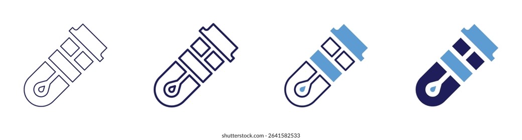 Redox reaction icon in 4 different styles. Thin Line, Line, Bold Line, Duotone. Duotone style. Editable stroke.