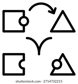 Redox (Reduction-Oxidation) Process Icon Line Vector Illustration