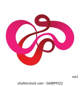 red-pink infinity abstract object
