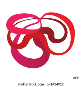 red-pink infinity abstract object