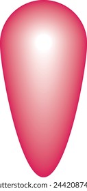 Red-Pinkish Balloon simple vector illustration