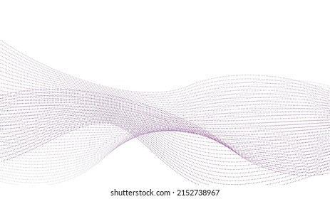 Red-purple dashed curve, vector illustration on white background.